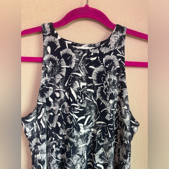 Athleta Santorini Indigo Floral Tropical High Neck Travel Tank Dress XS - Picture 4 of 7